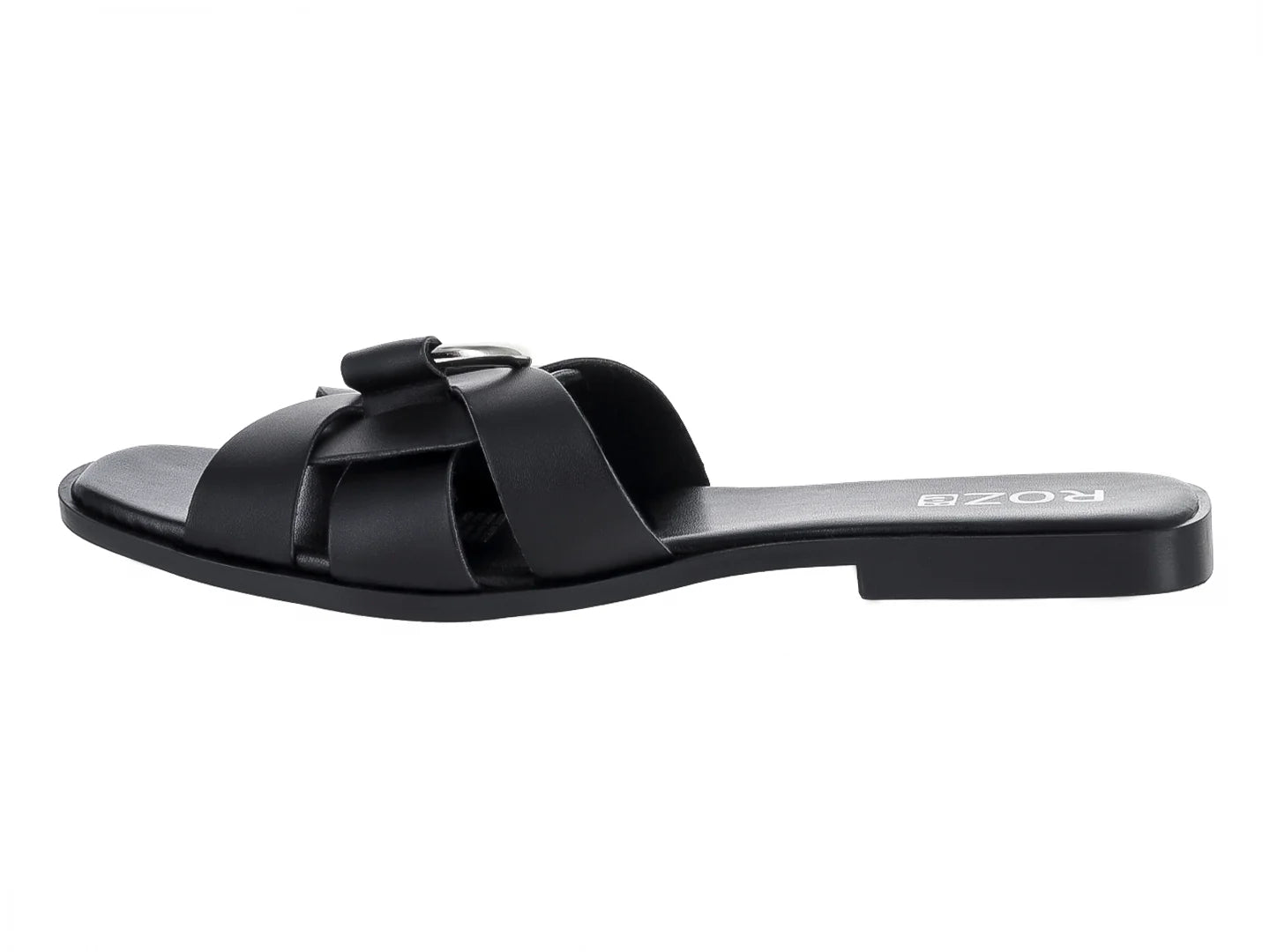 Sandalias Roze Napa Metálico Negro para Mujer
