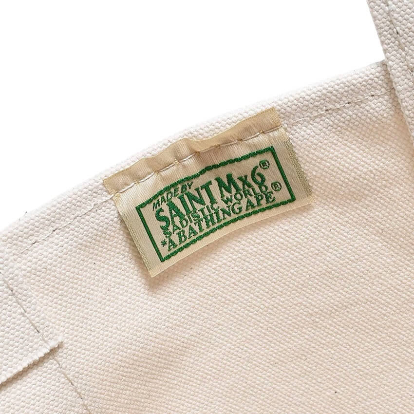 Saint Michael x A Bathing Ape Medium Tote Bag White Camo