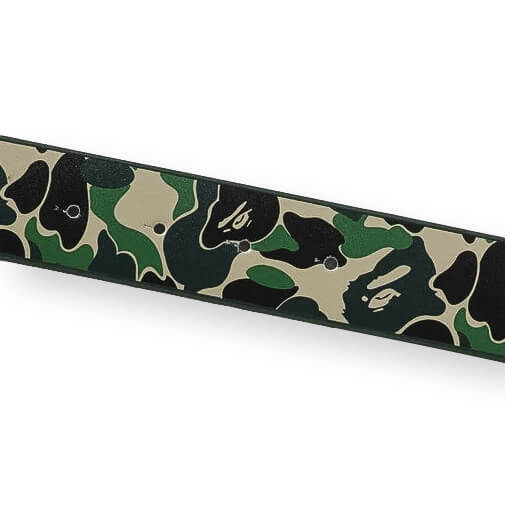 Abc Camo Bape Leather Belt Green