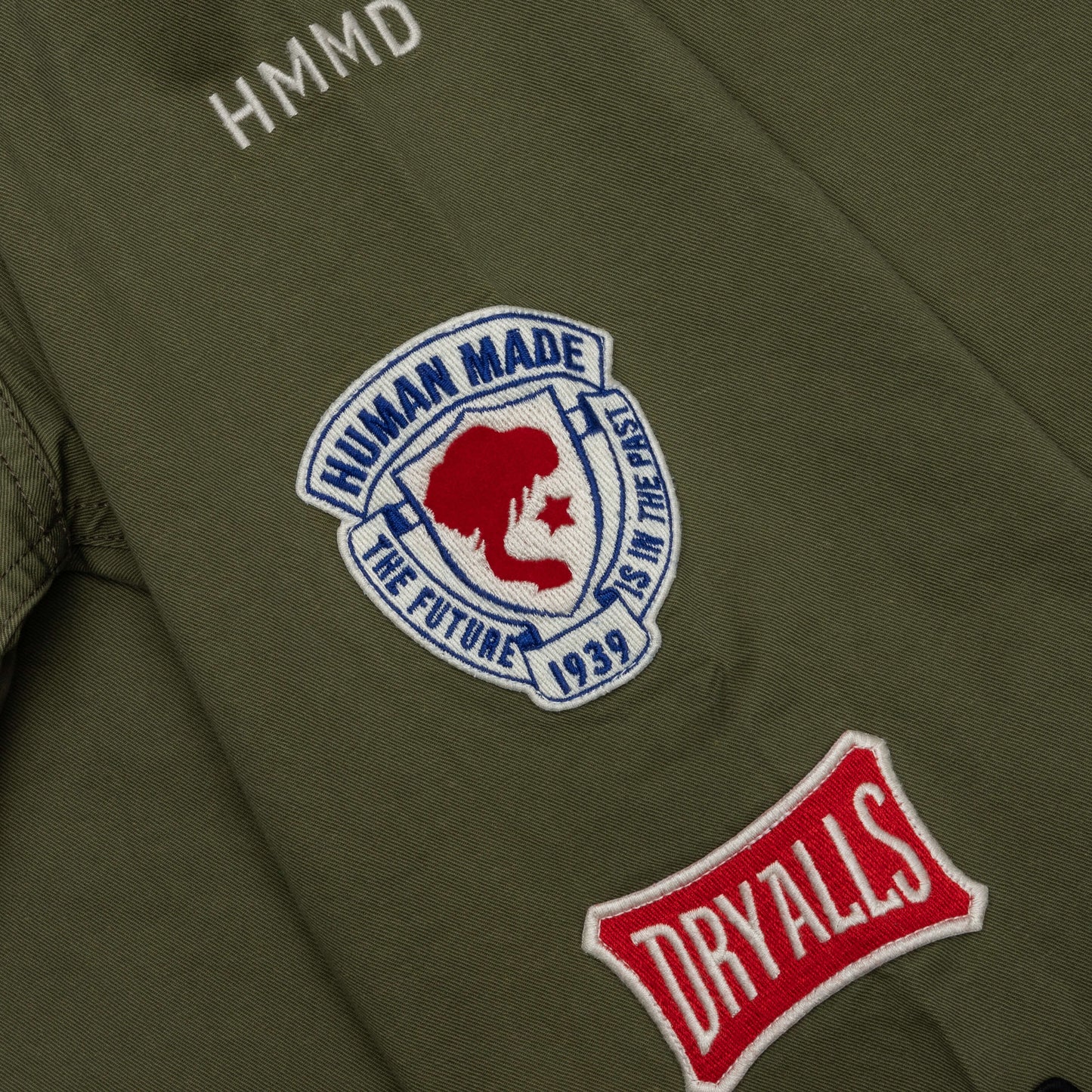 Patched Military Shirt Olive Drab