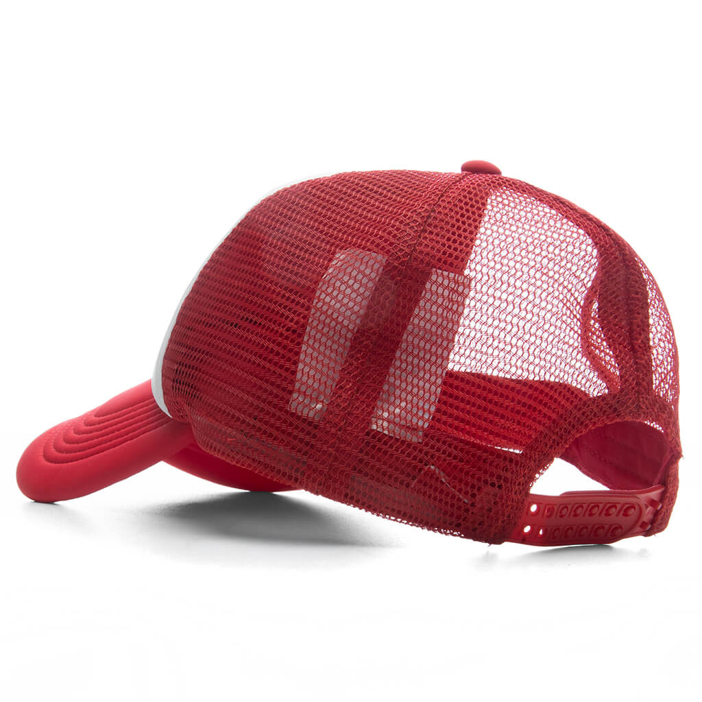Secret Societies Trucker Hat White Red