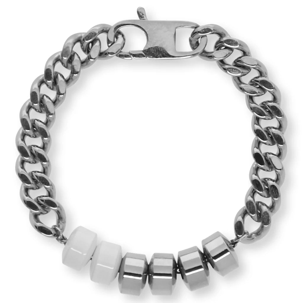 Merge Candy Charm Bracelet Silver White