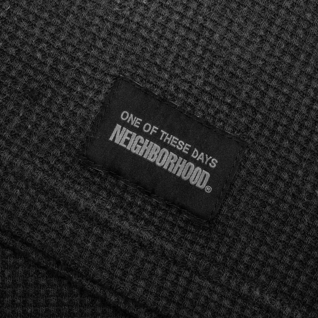 Neighborhood x One of These Days Waffle Fabric L S Crewneck Black