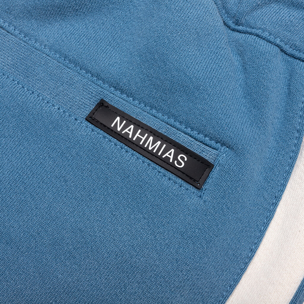 Heavy Cotton Track Pants Worn Blue