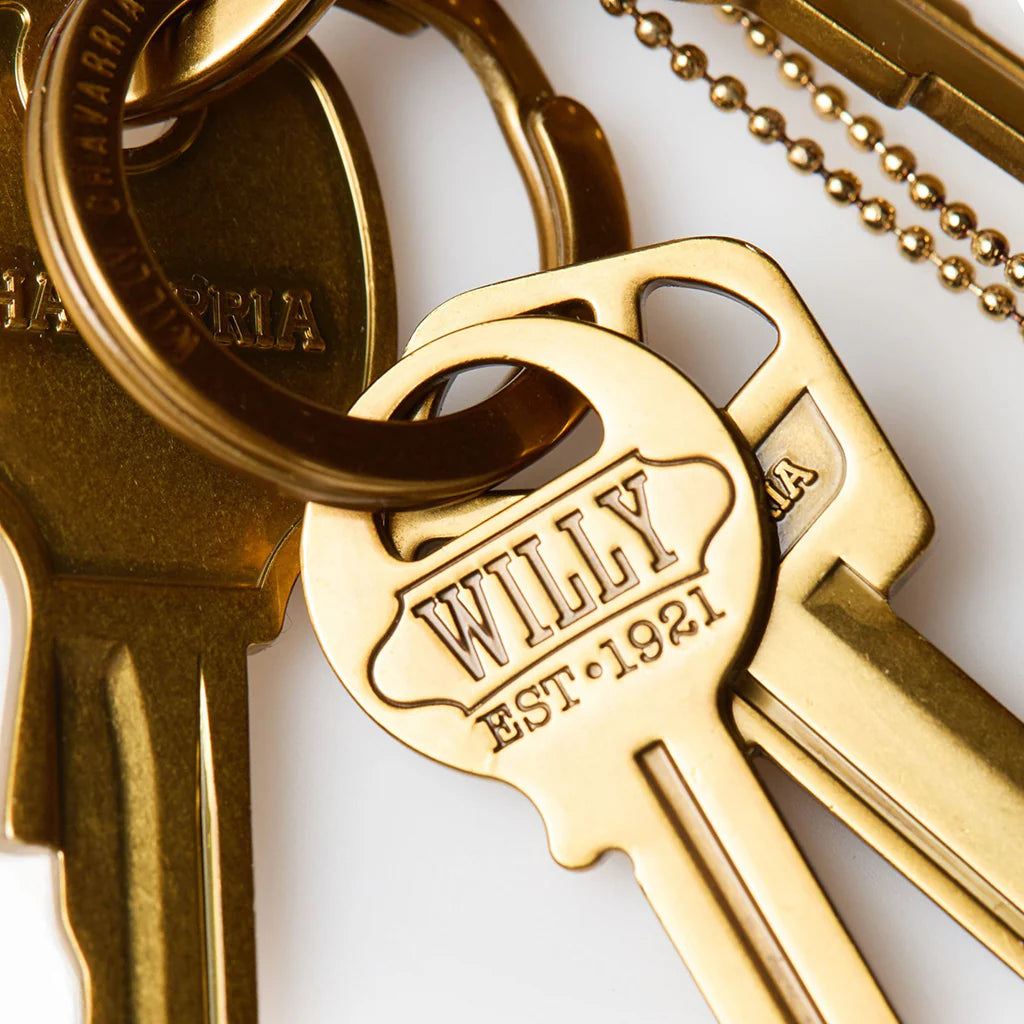 Staff Key Fob Antique Gold