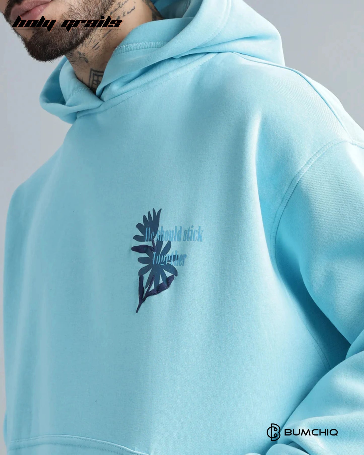 Birds Of Feather Light Blue Hoodie HG x Bumchiq
