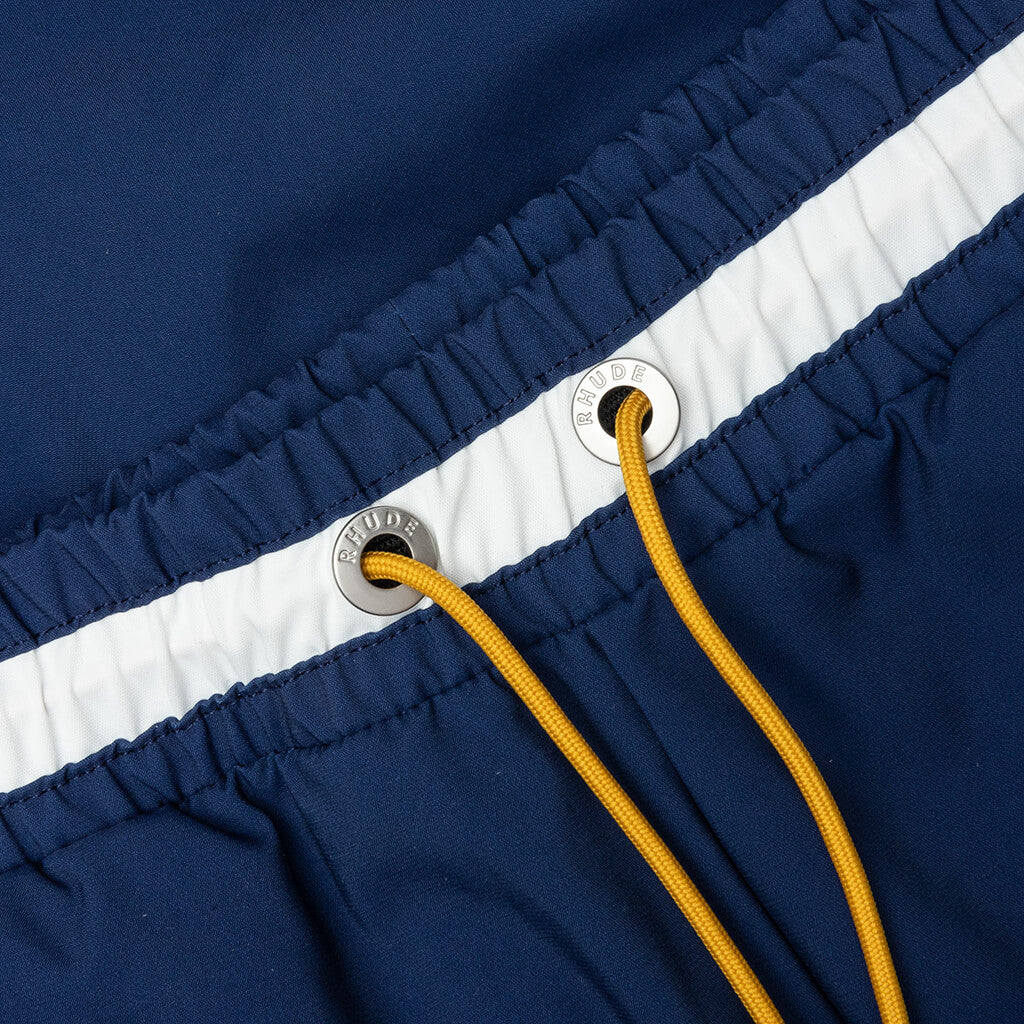 Basketball Logo Swim Short Blue Black White
