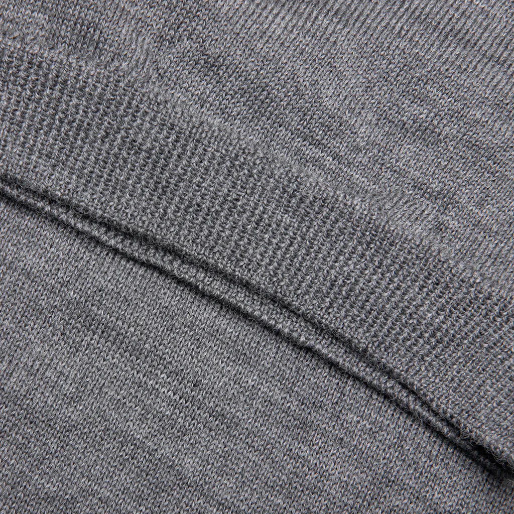Red Emblem S S V Neck Cardigan Grey