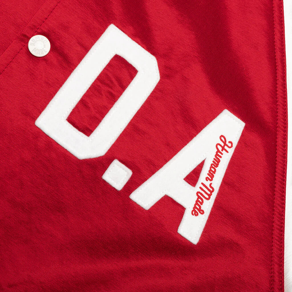 Satin Stadium Jacket Red