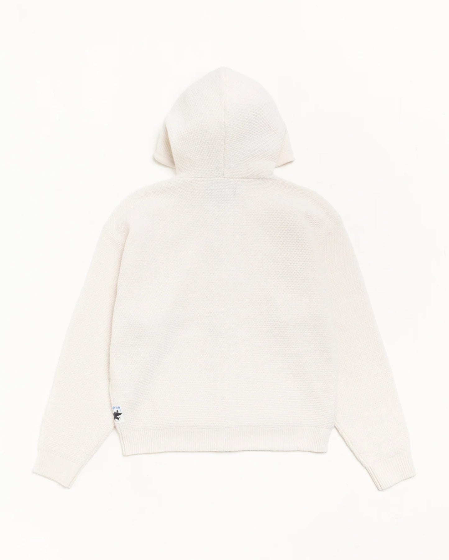 TEXTURED ZIP HOODED SWEATER