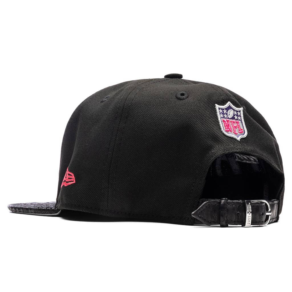 Just Don x Usher Super Bowl LVIII 9FIFTY Snapback Hat Black Black Python