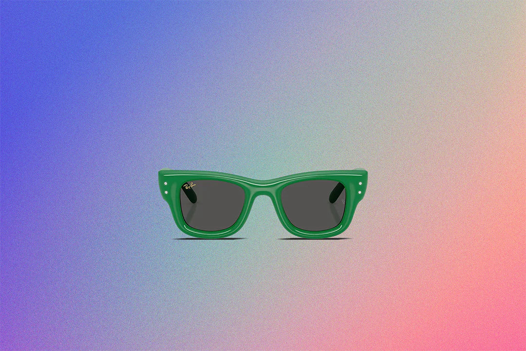 Ray Ban x AAP Rocky Wayfarer Puffer Crystal Edition Green Strass