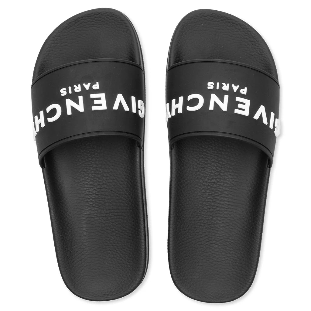 Slide Flat Sandals Black