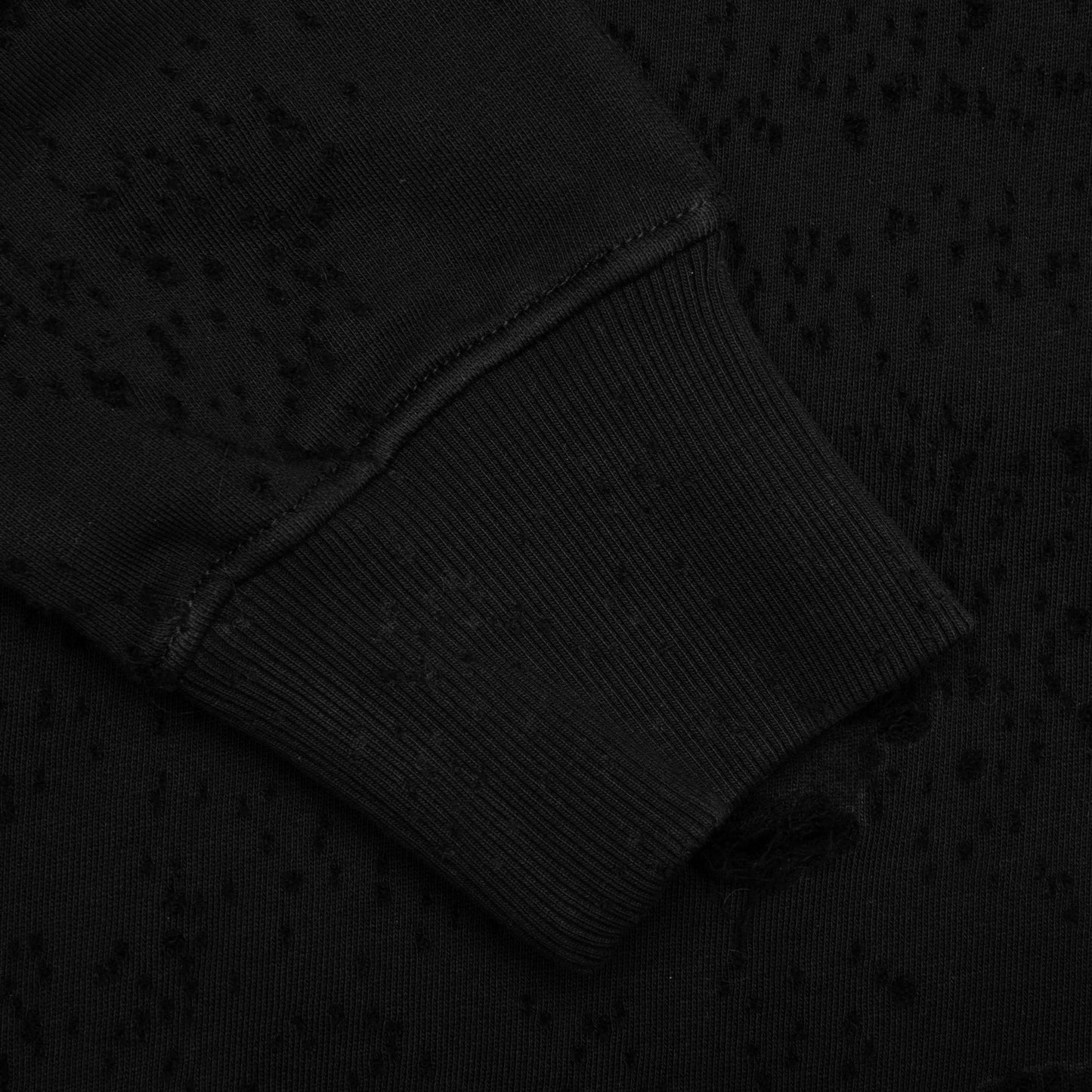 Destroyed Lighter Cap Hoodie Black