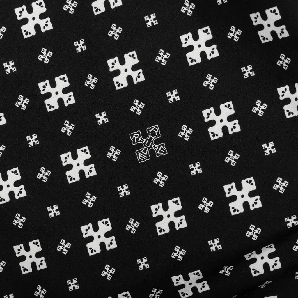 Cross Bandana Swim Short Black White