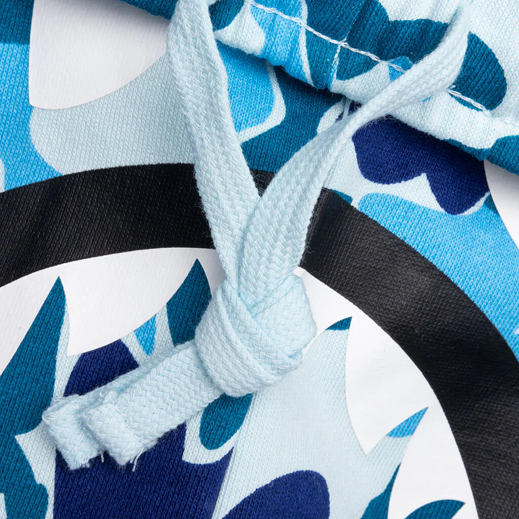 ABC Camo Shark Sweat Shorts Blue