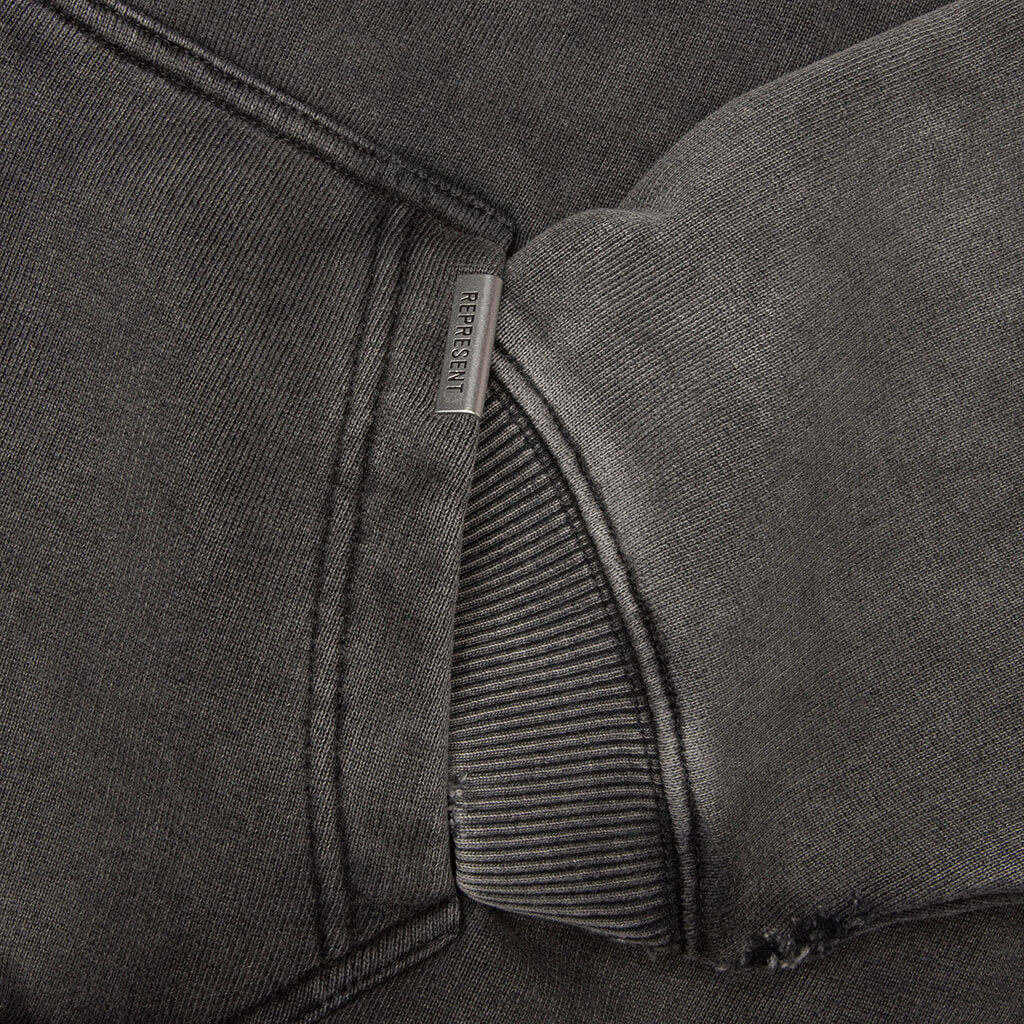 Pegasus Zip Through Hoodie Vintage Grey