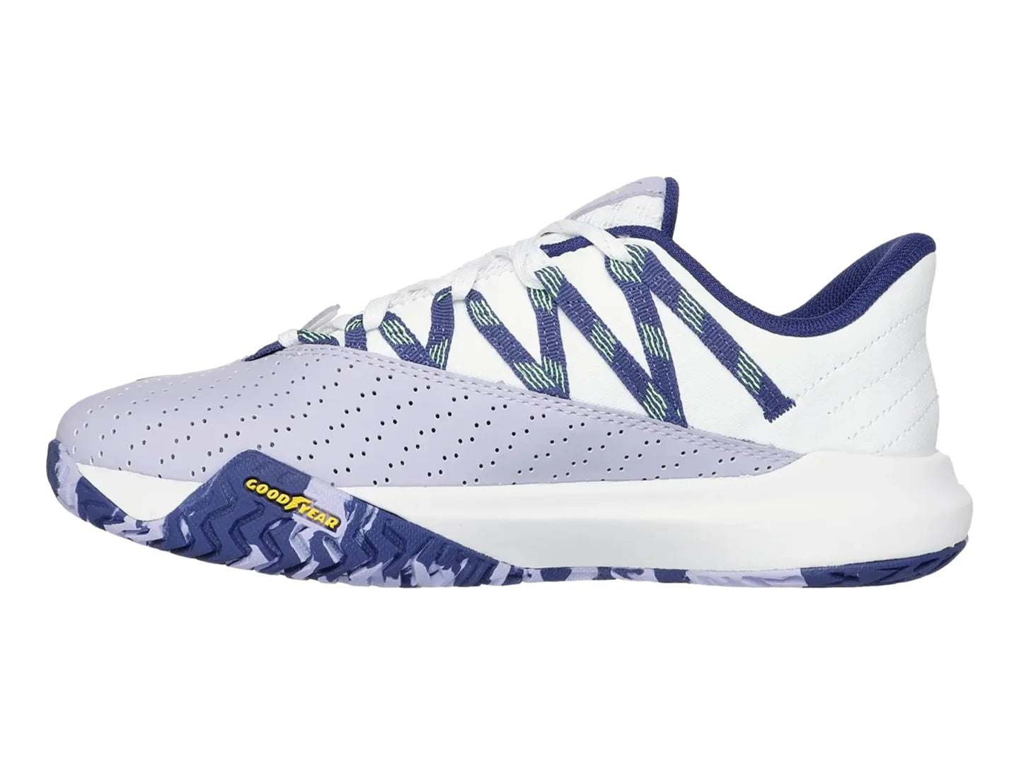 Tenis Skechers Viper Court Rally Blanco y Azul para Mujer