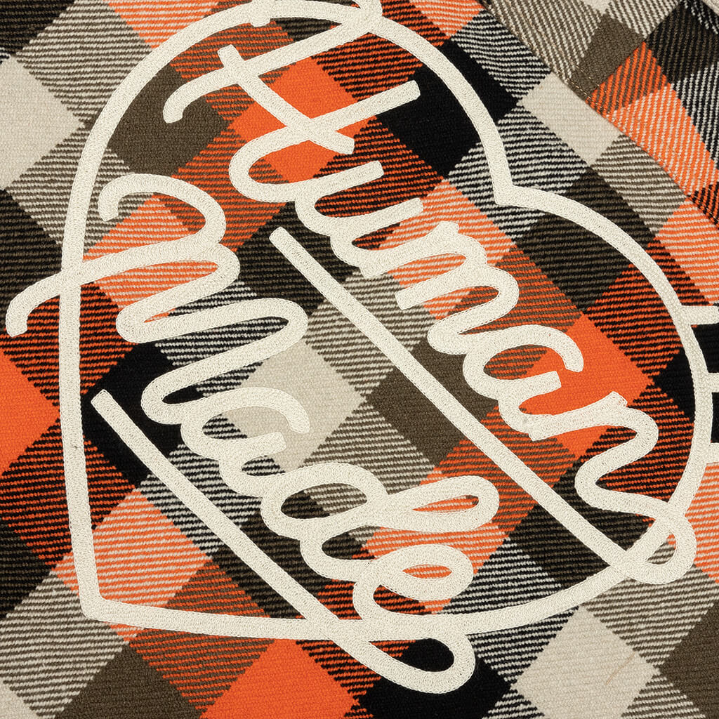 Wool Check Shirt Orange