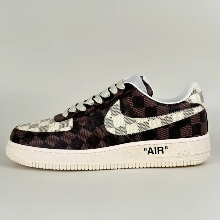 Louis Vuitton x Nike Air Force 1 Damier Brown White
