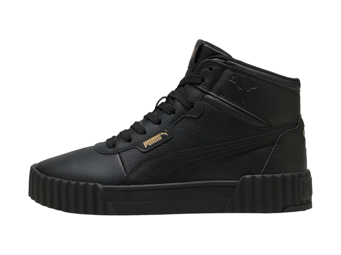 Tenis PUMA Carina 30 Mid Negro y Oro para Mujer