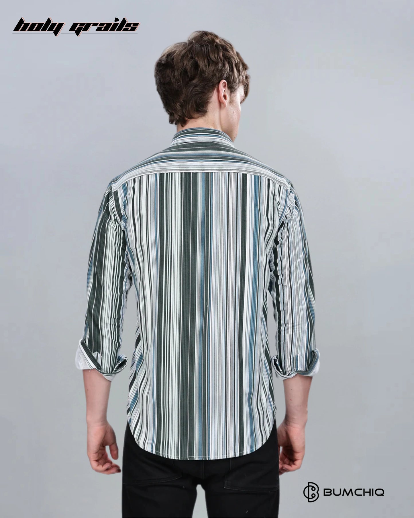 Green Blue Stripes Overshirt HG x Bumchiq