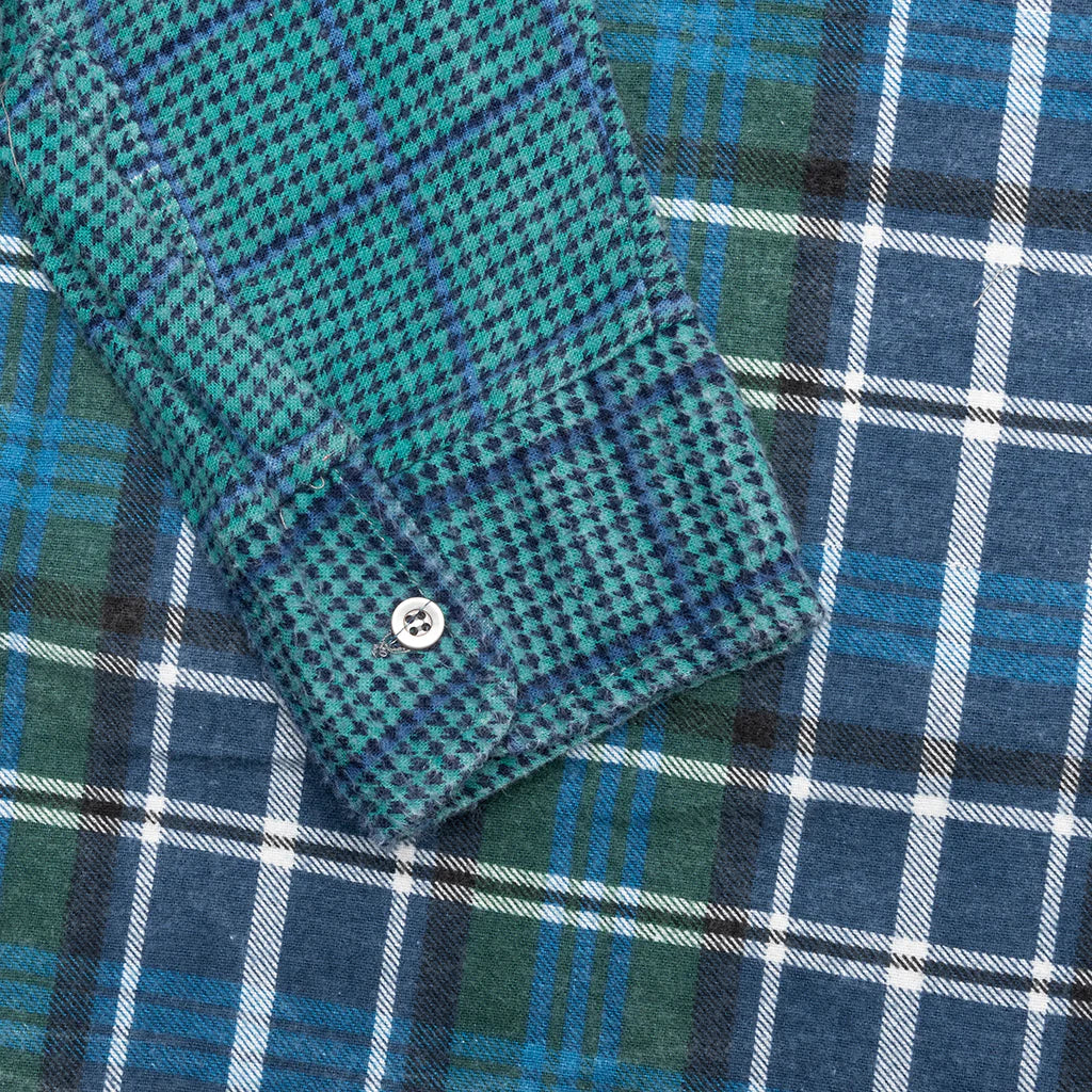 Ribbon Wide Flannel Shirt Assorted