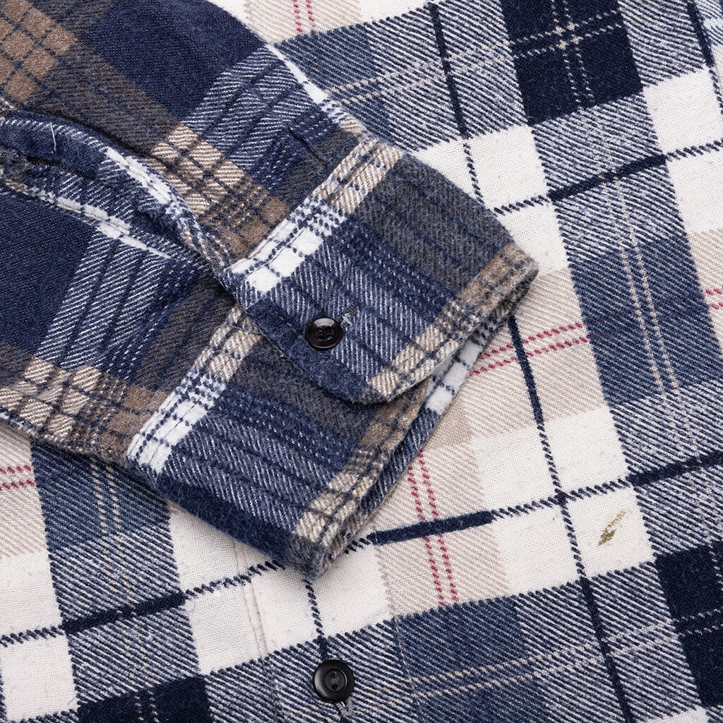 7 Cuts Wide Flannel Shirt Assorted