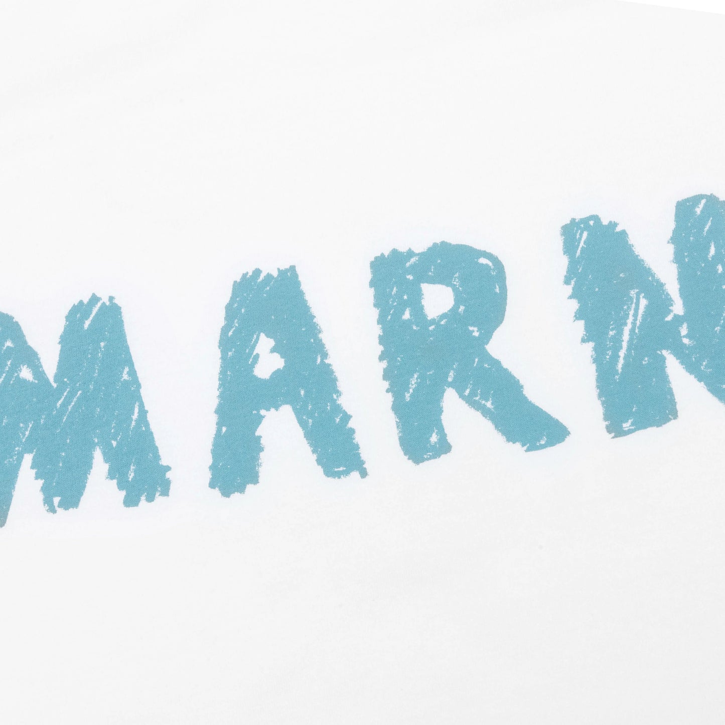 Scribble Logo Cotton T Shirt Lily White