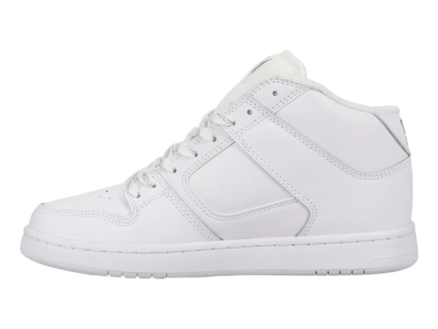Tenis DC Shoes Manteca 4 Mid Blancos y Plata para Mujer