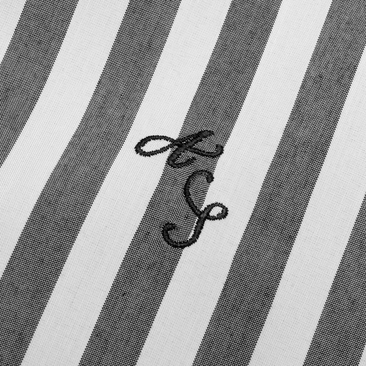 Stripe Button Up Shirt Black White