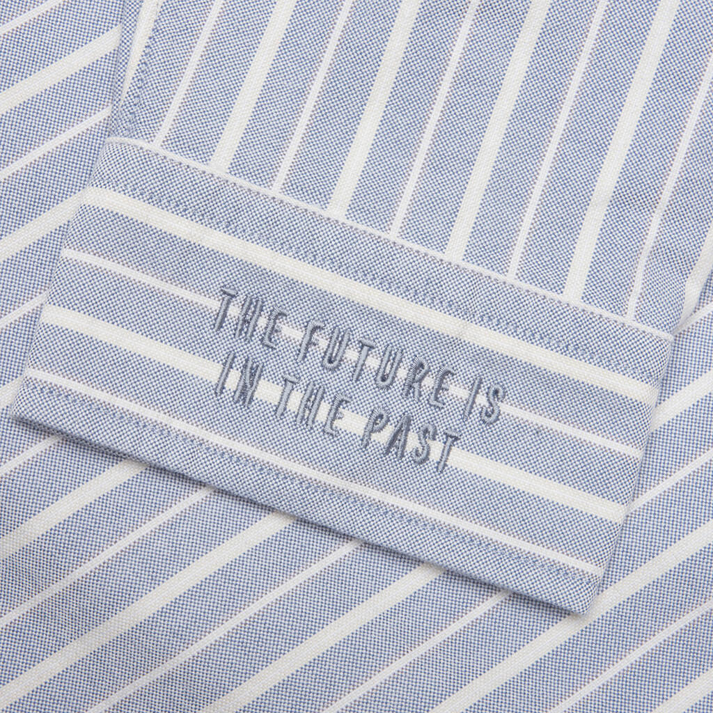 Stripe Oxford BD Shirt Blue