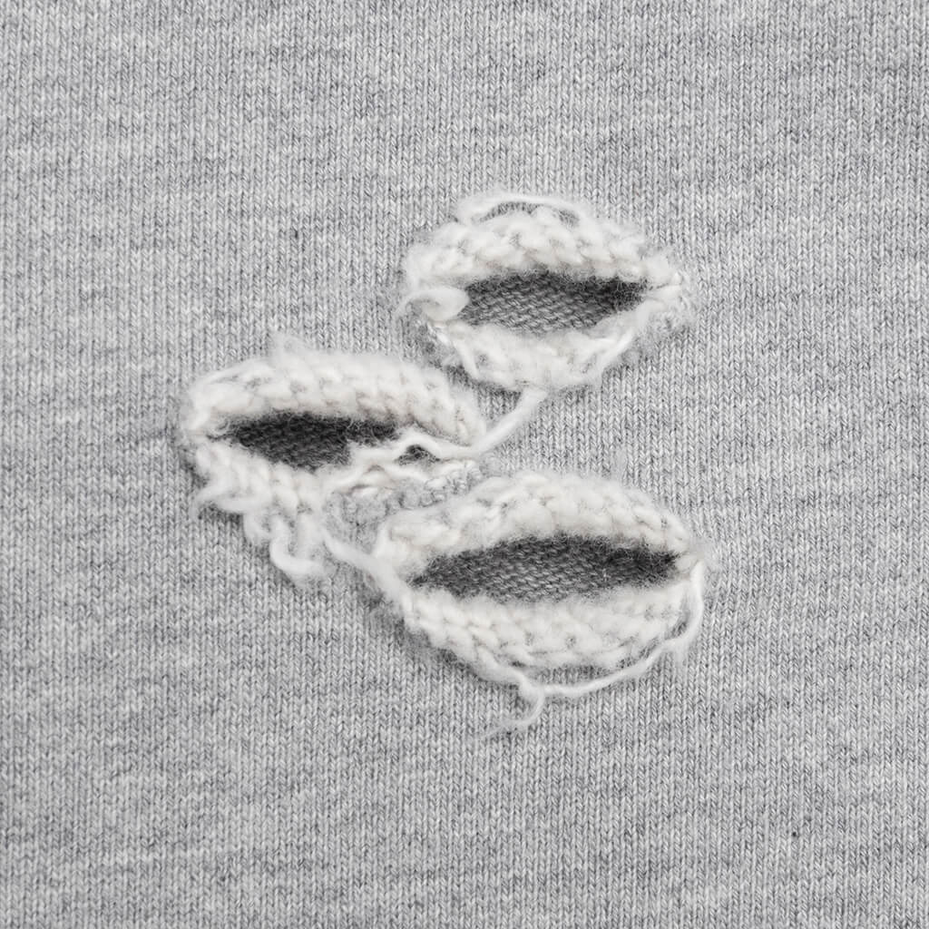 Distressed Shorts Small Logo Heather Grey