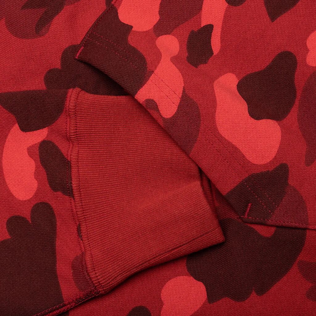 Color Camo Pullover Hoodie Red