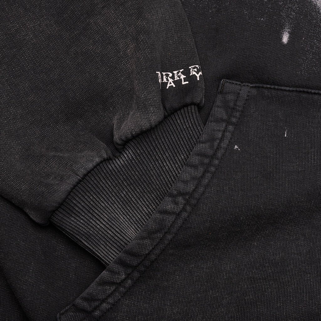 Mark Flood Oversized Graphic Hoodie Washed Black