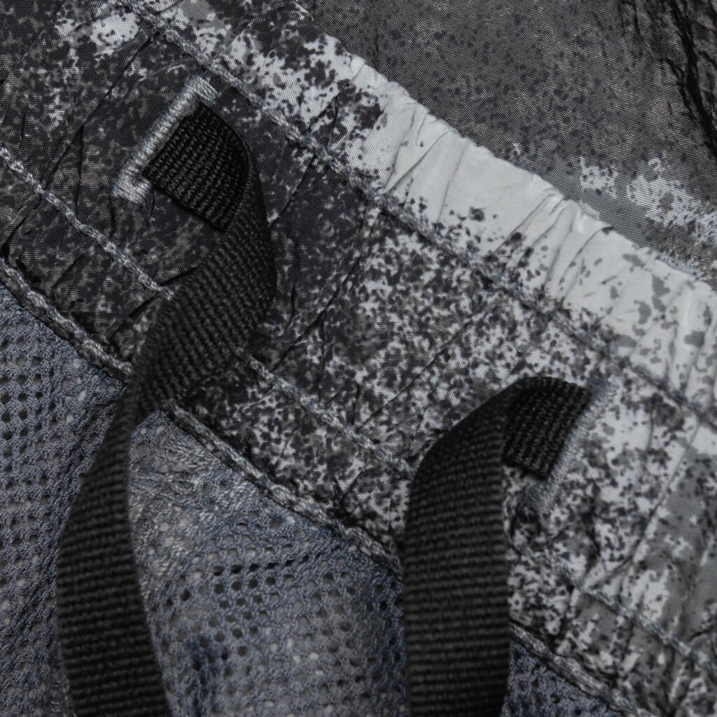 Dissolving Grid Camo Loose Fit Pants Grey