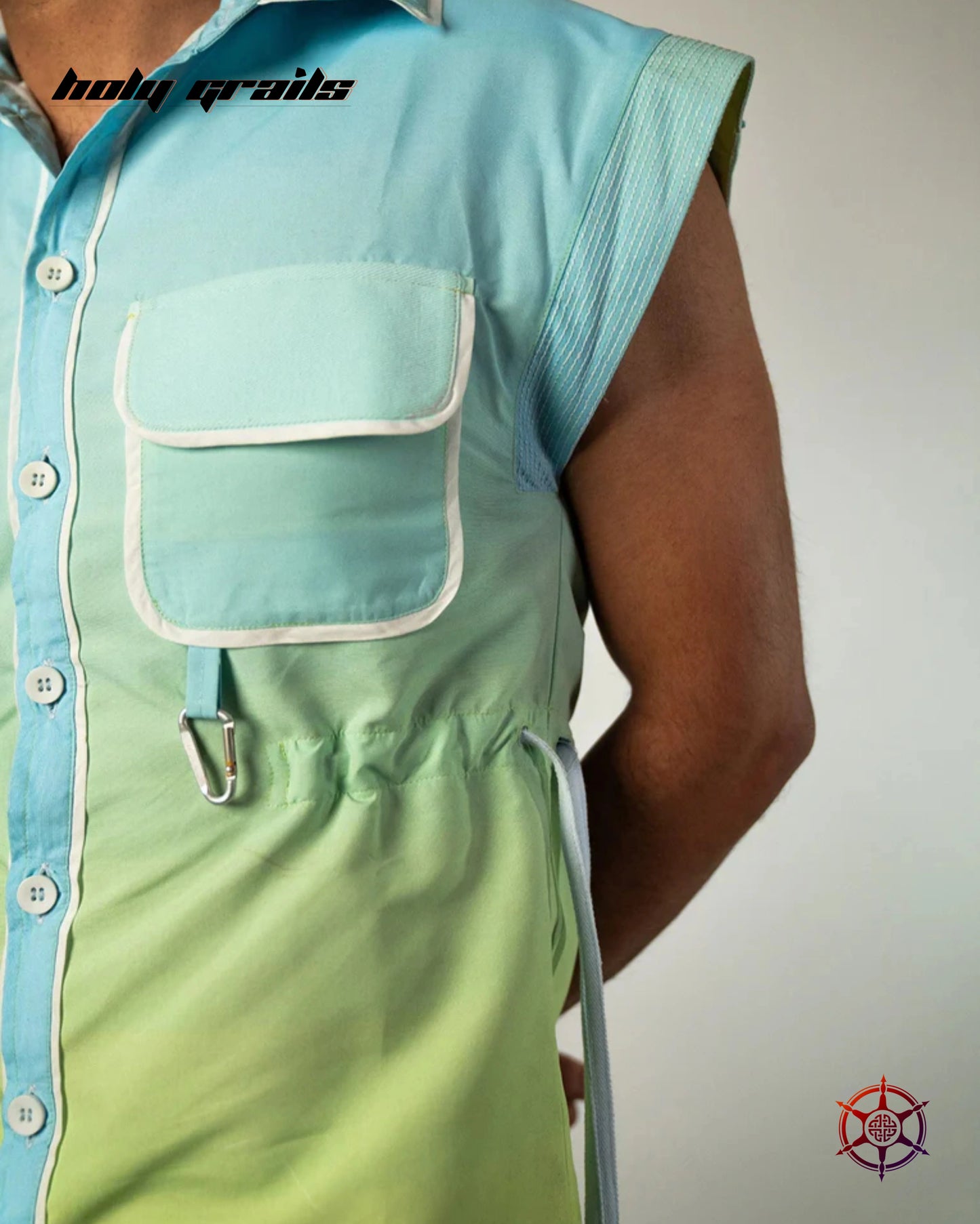 Seafoam Drawcord Shirt HG x Duskin
