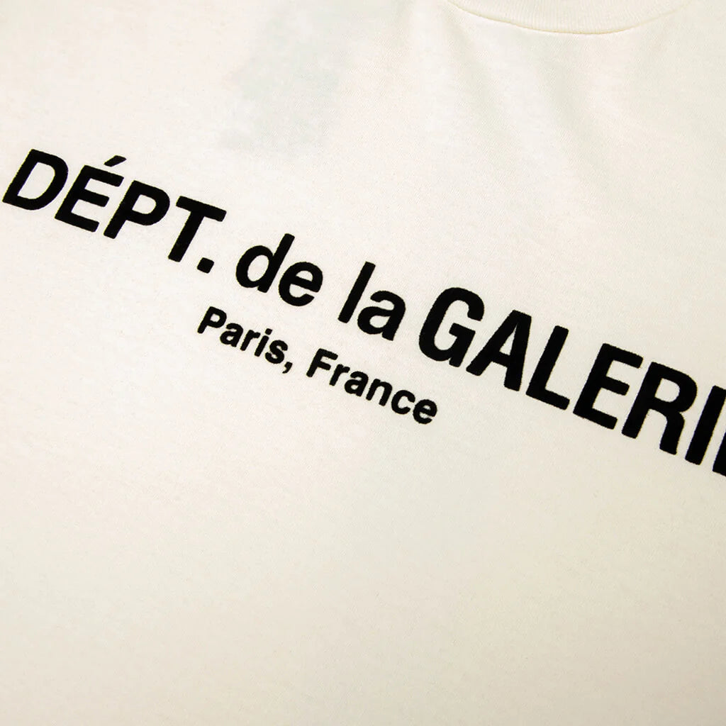 French Logo Lux L S Tee Cream
