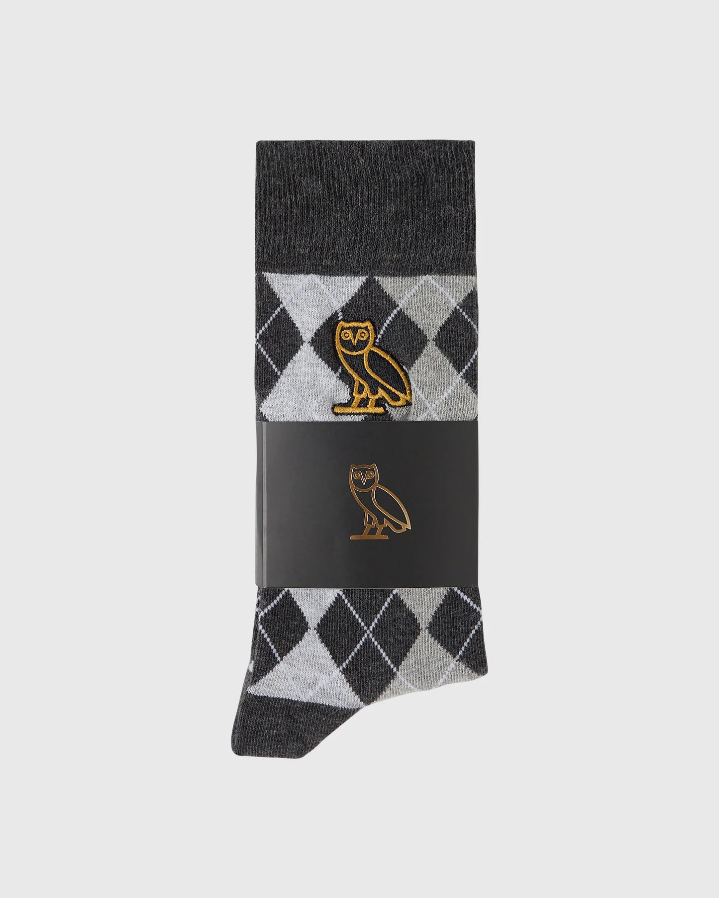 OVO Golf Argyle Sock Black
