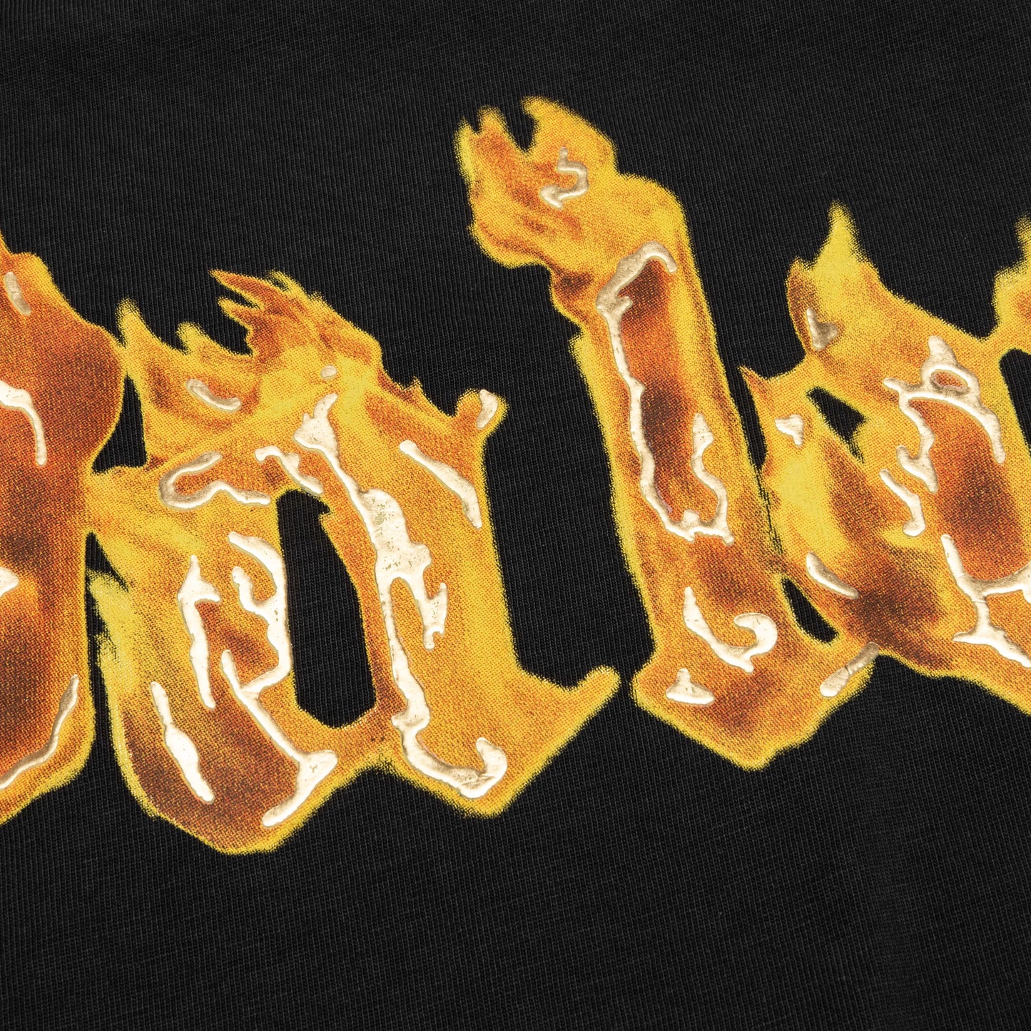 Burning Palm Over Tee Black Gold