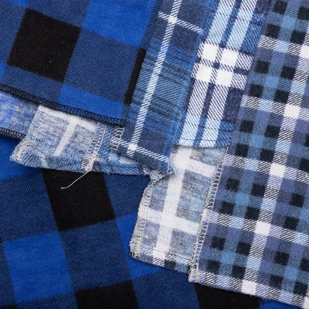 7 Cuts Wide Flannel Shirt Assorted