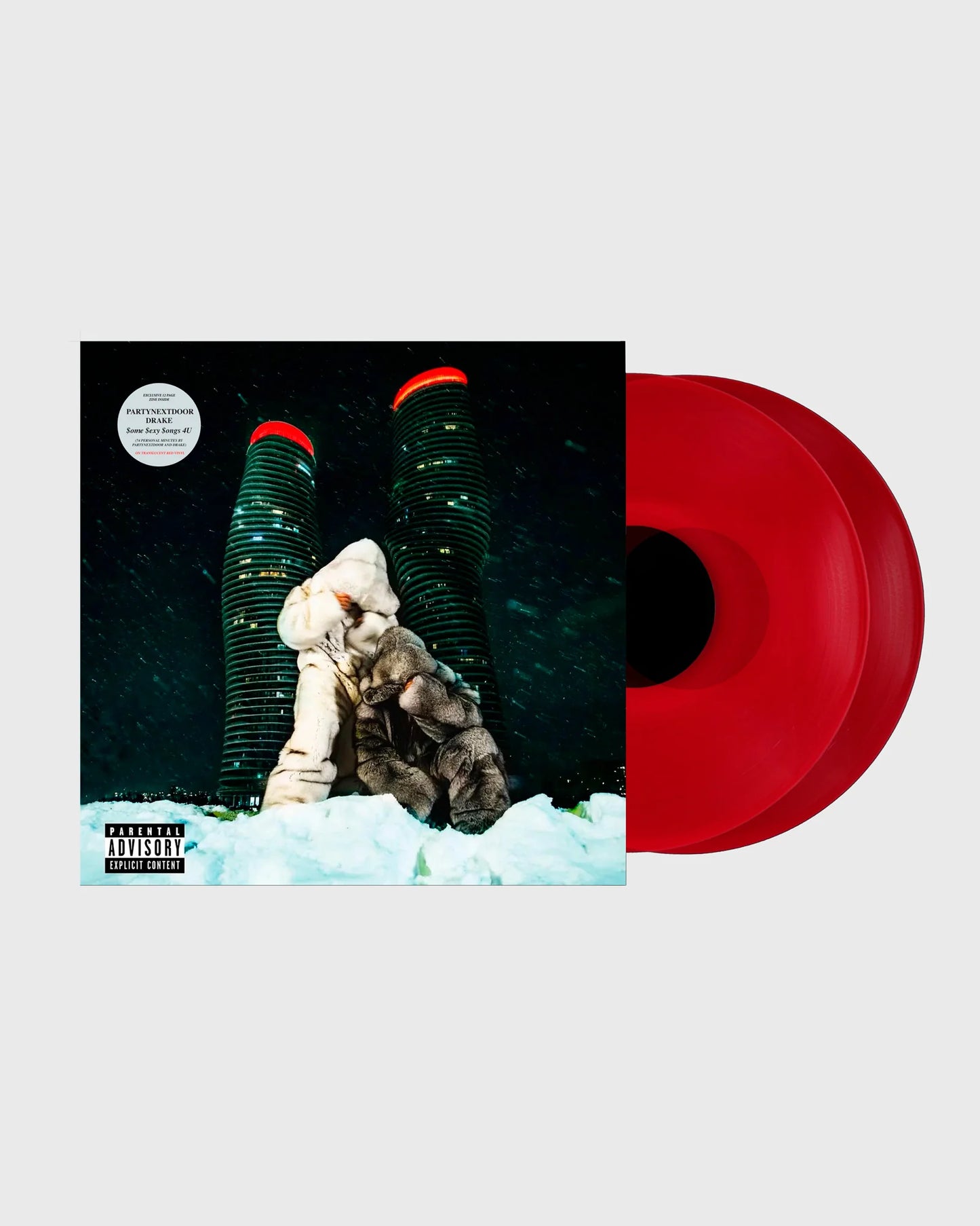 PARTYNEXTDOOR Drake ome exy ongs 4 U LP Translucent Red