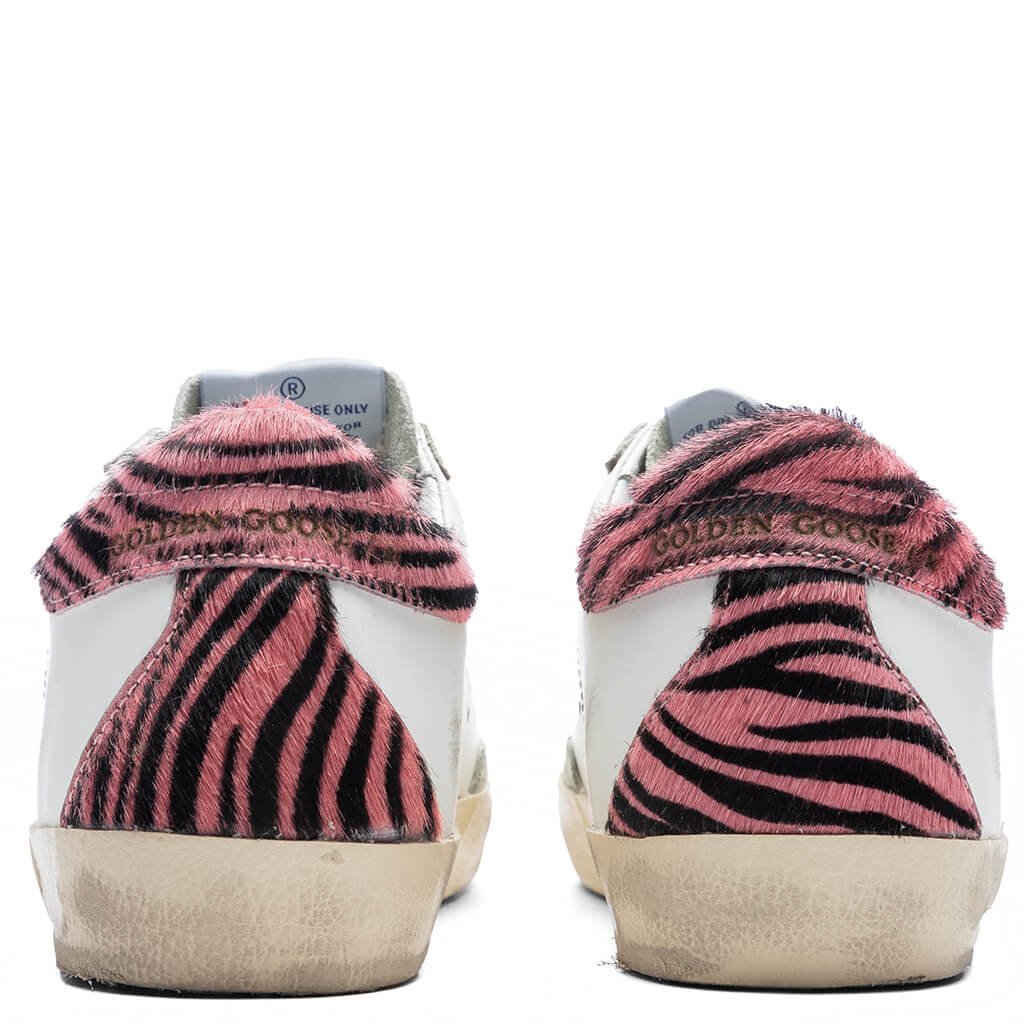 Womens Super Star Sneakers White Taupe Pink Black