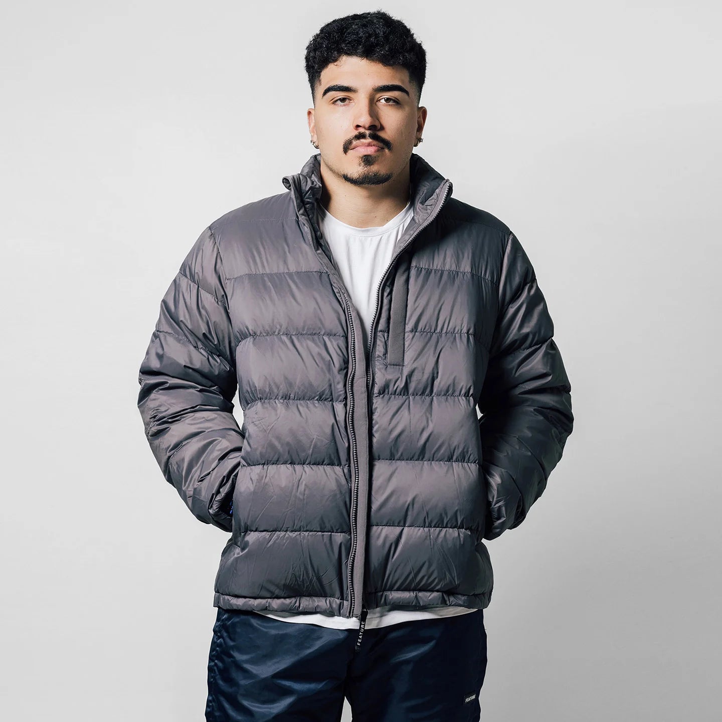 McCarthy Convertible Puffer Jacket Slate Grey
