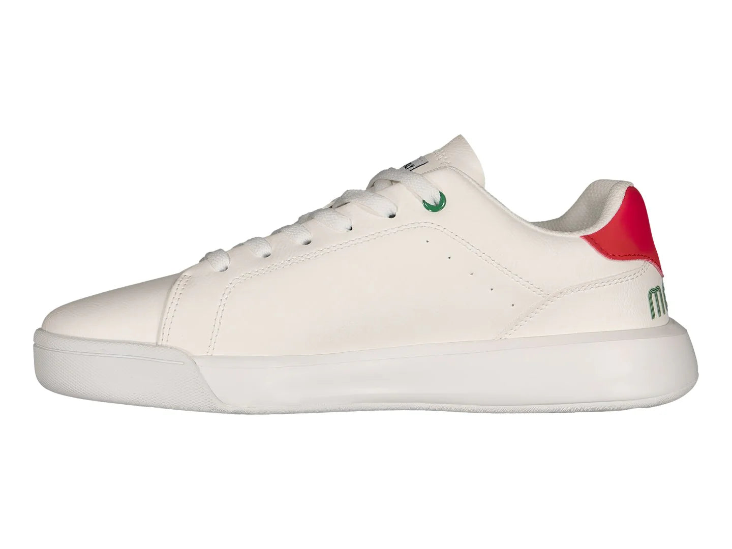 Tenis Charly Blancos con Detalles Verde y Rojo para Hombre