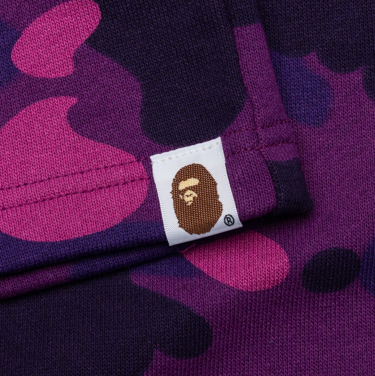 Color Camo Shark Sweat Shorts Purple