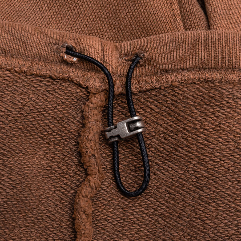 Devil Peace Patch Hoodie Brown