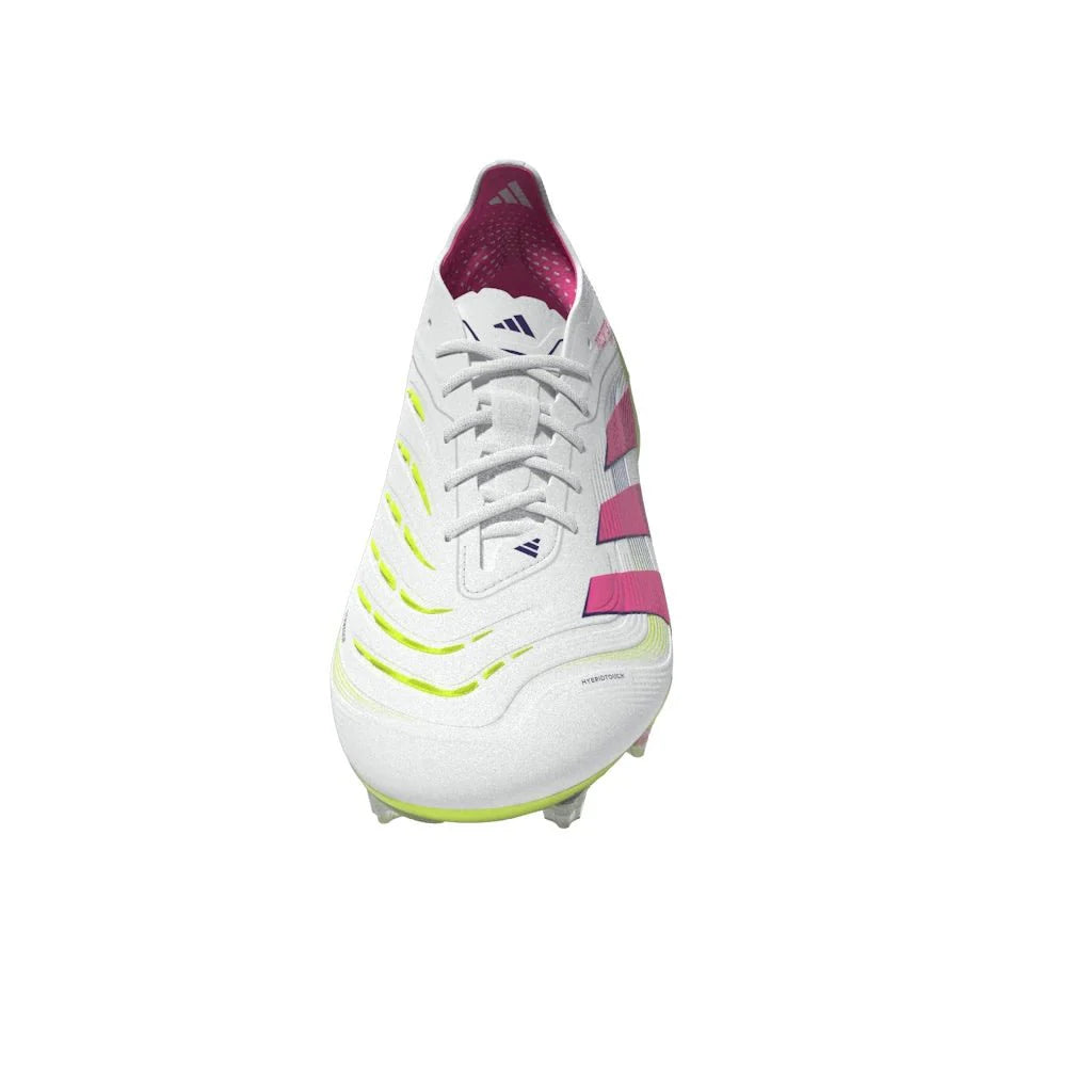 adidas Predator Elite FG Mens Firm Ground Soccer Cleats White Lucid Pink Lucid Lemon