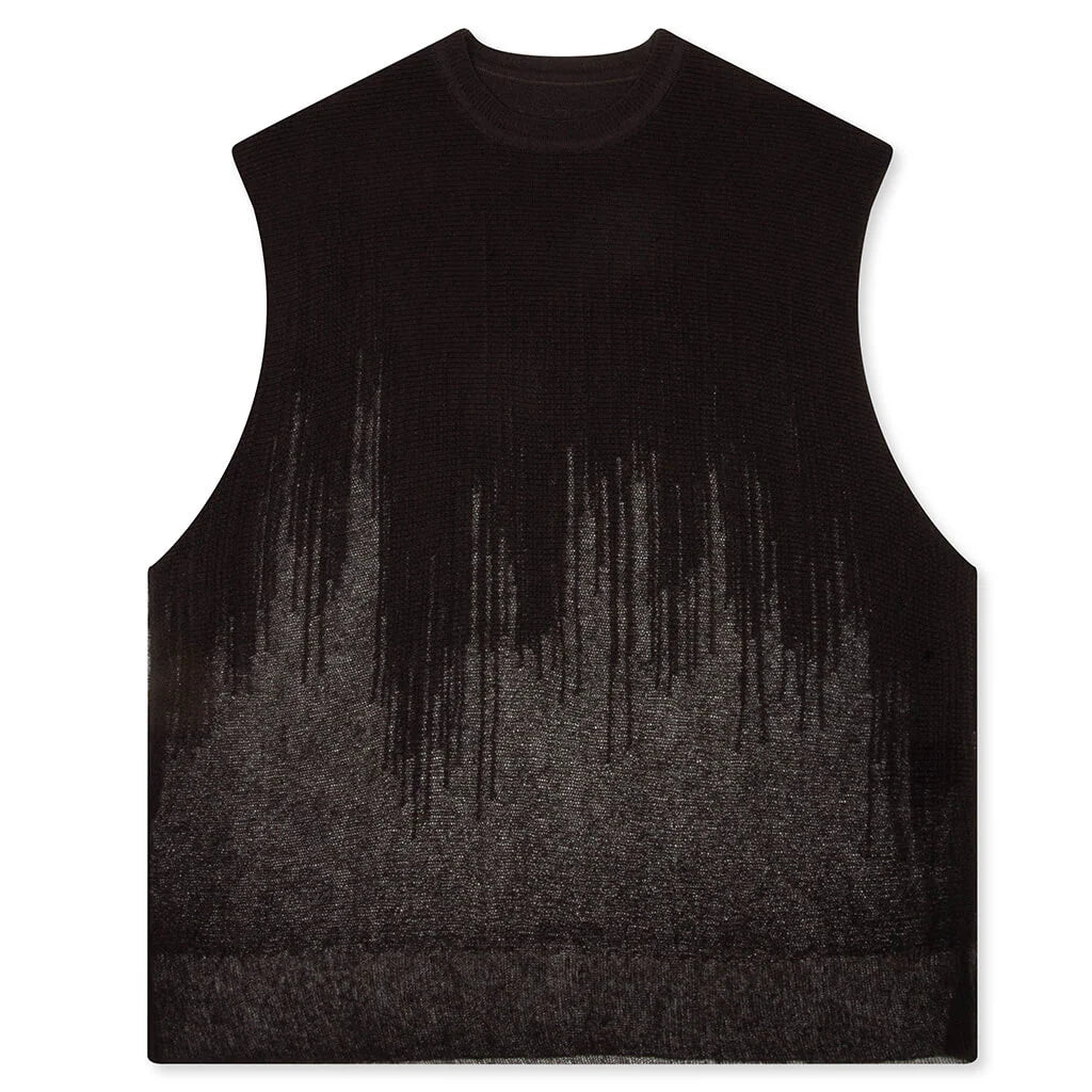 Brush Close Up Knit Vest Brown