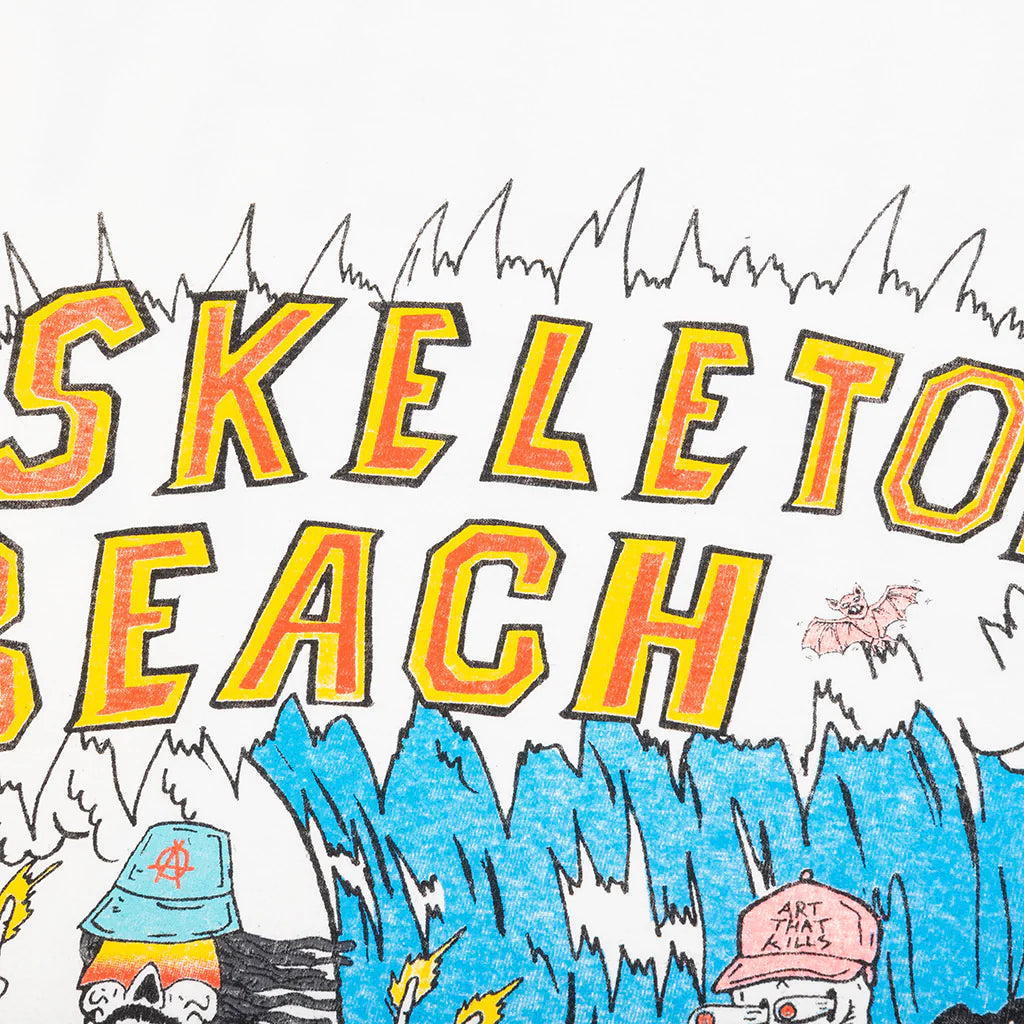 Skeleton Beach Surf Tee Light Archival White